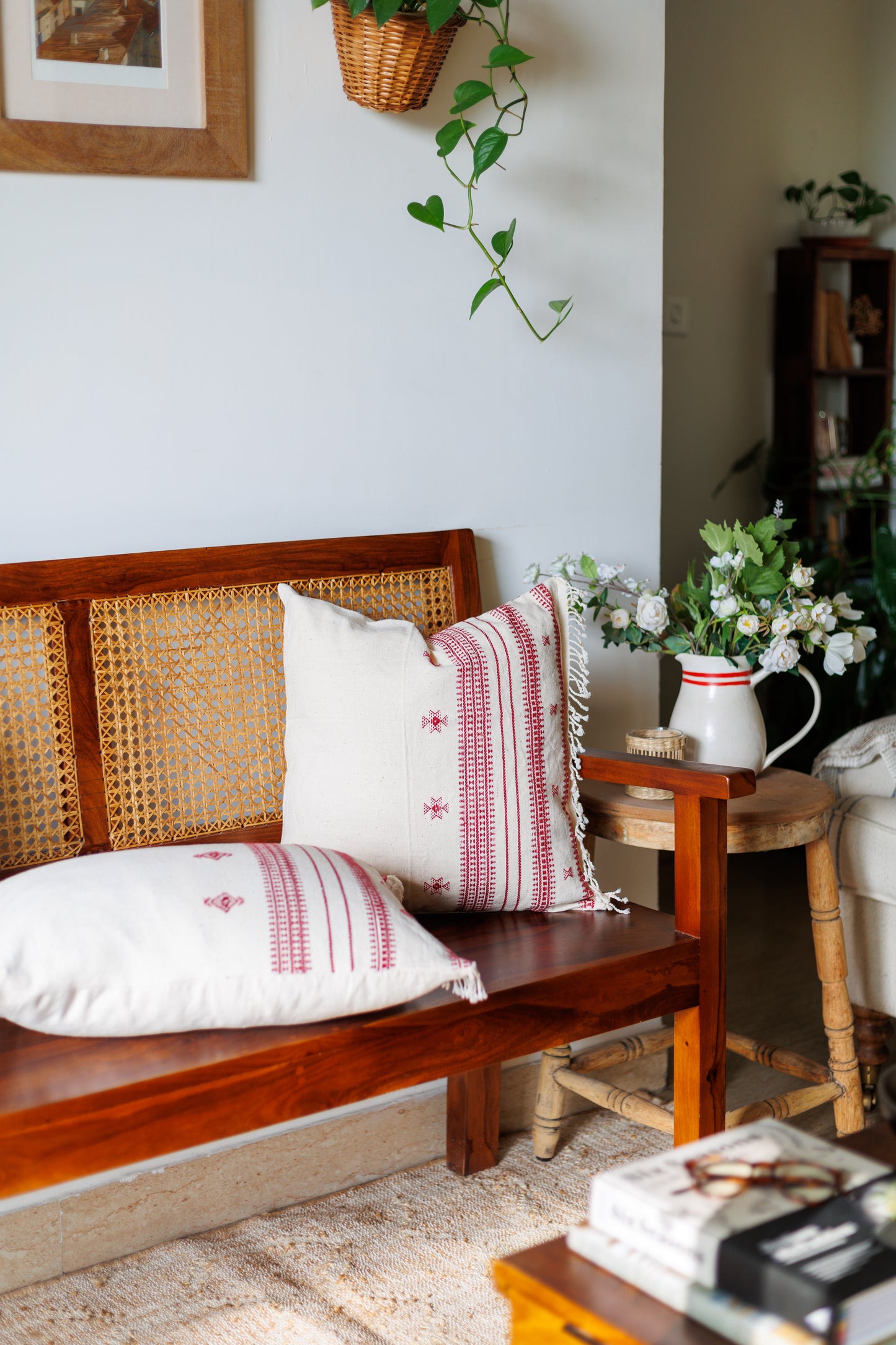 Bhujodi Hand woven organic cotton cushion (Made to order - Ships in two weeks)