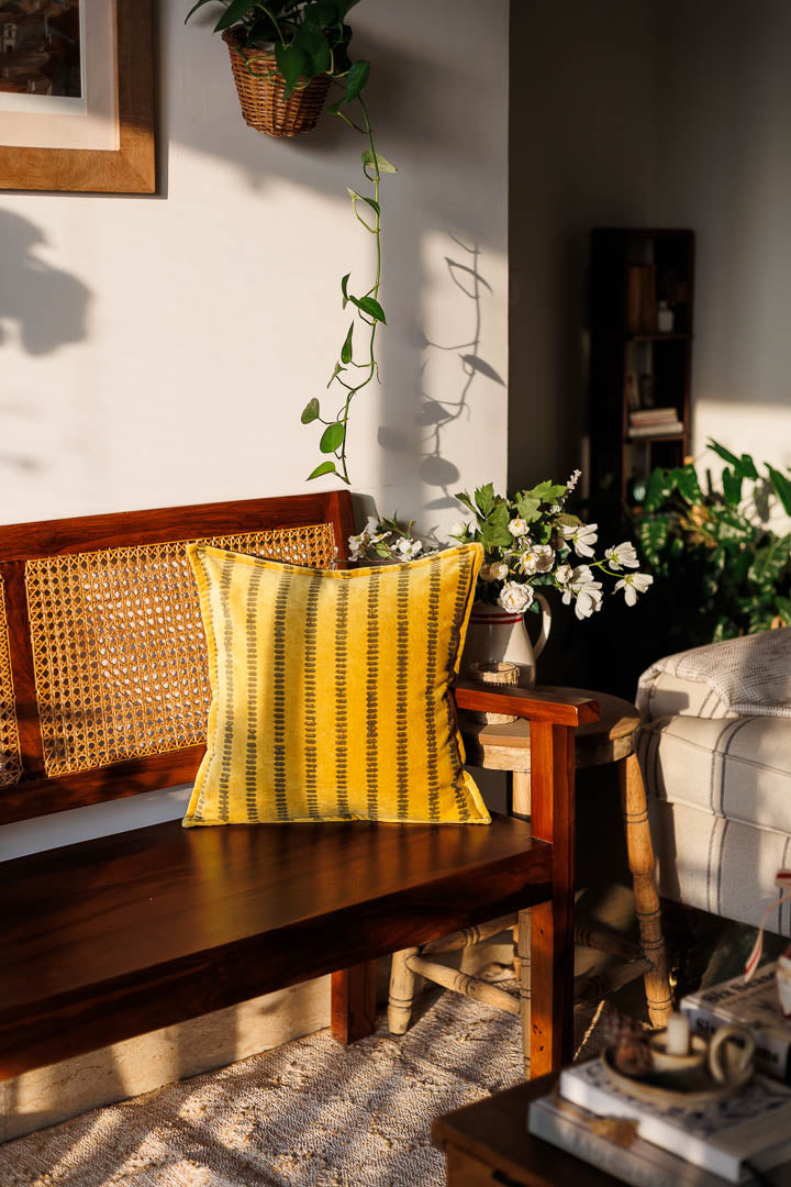 Mustard Velvet Cushion Cover