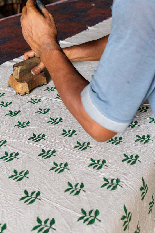 Block Printing on Cotton Fabric