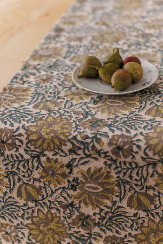 Block print Table Runner