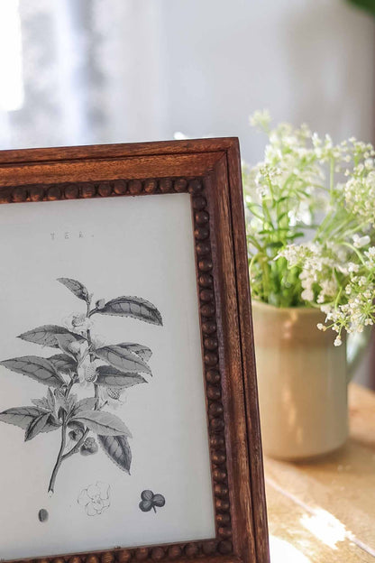 Country living chunky wooden photo frame with vintage finish and beaded detailing