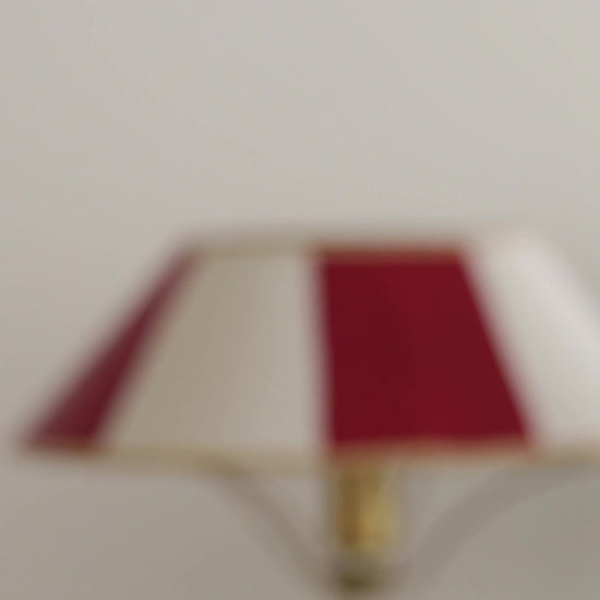 Bistro red and white stripe table lamp video 