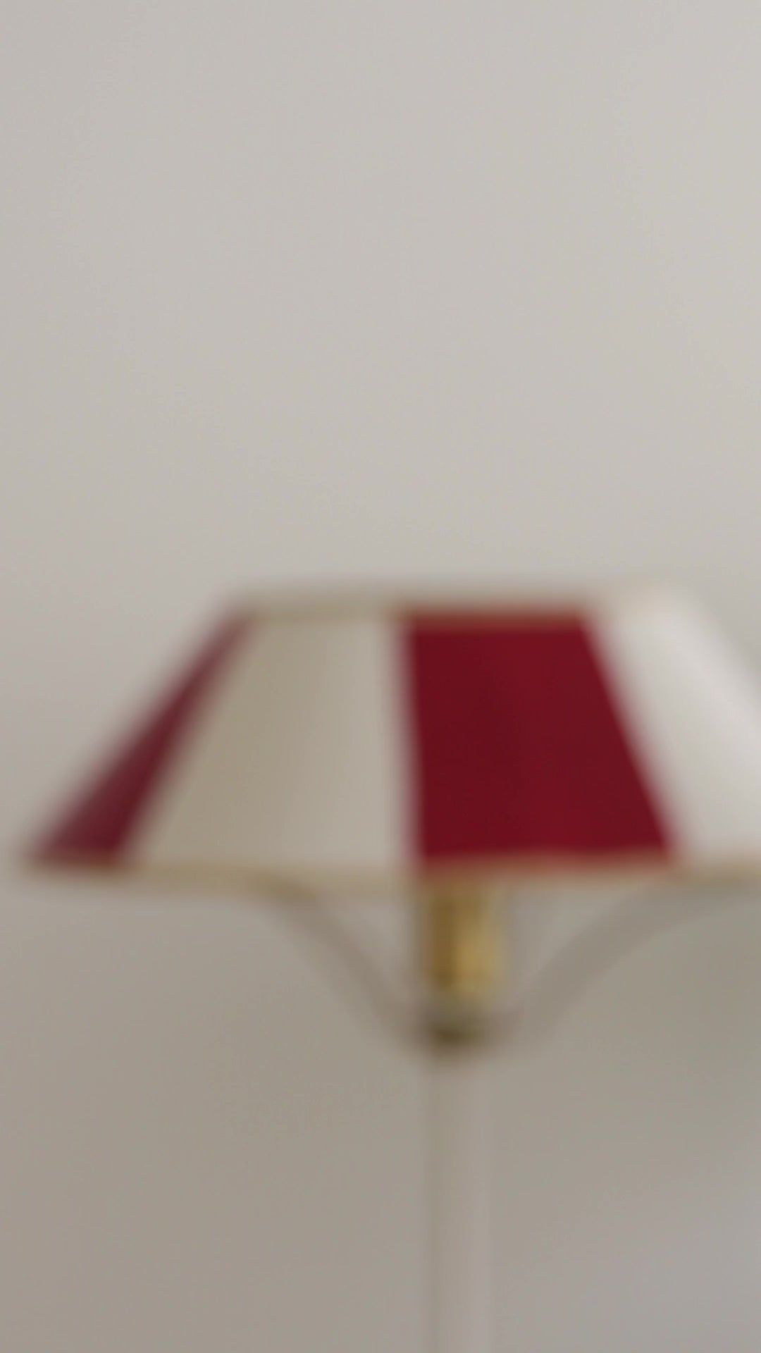 Bistro red and white stripe table lamp video 