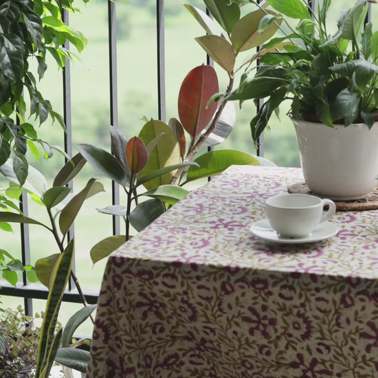 Jamun Block Print Table Cloth
