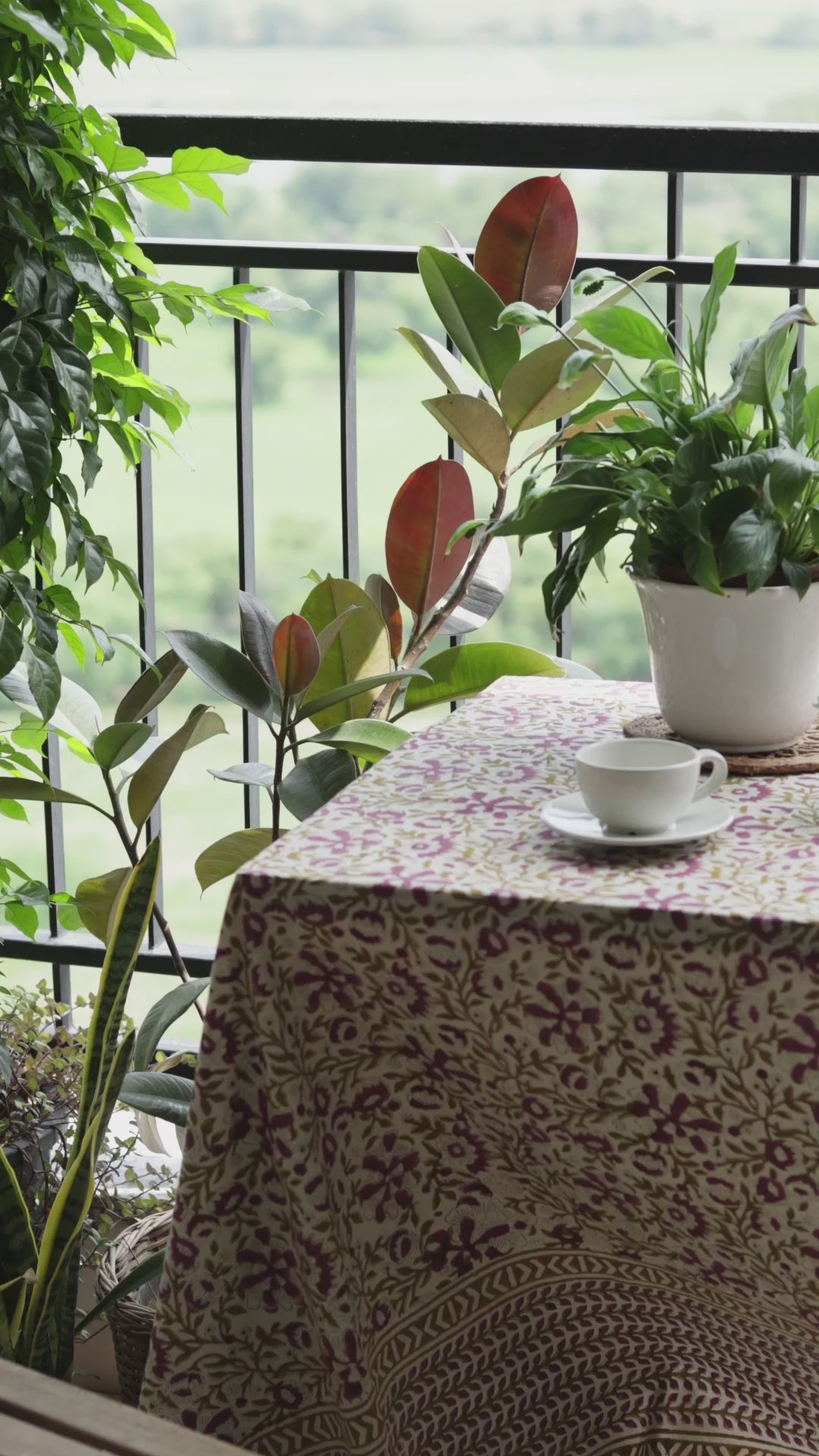 Jamun Block Print Table Cloth