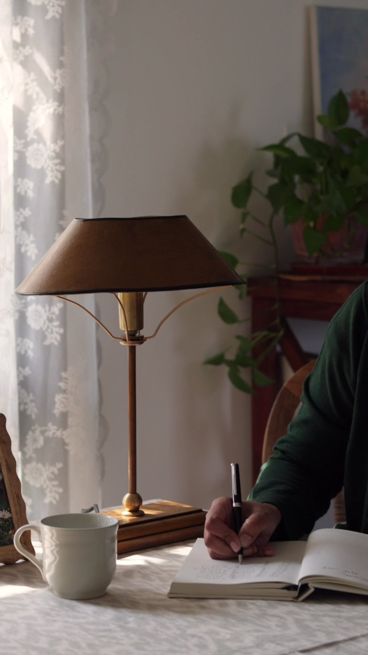 Load video: Mustard Vintage Desk Lamp Video 